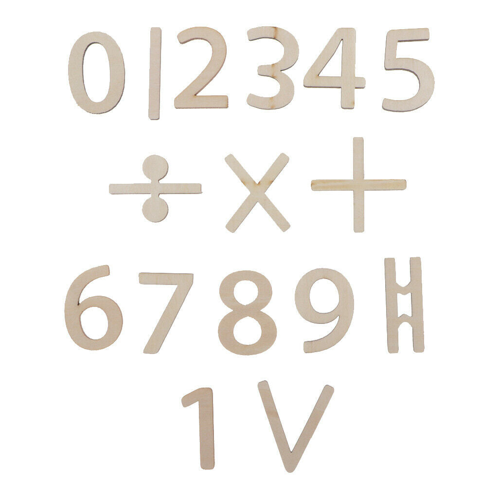 16x Wood Numbers Embellishments Wedding Party Decorations Crafts Gifts