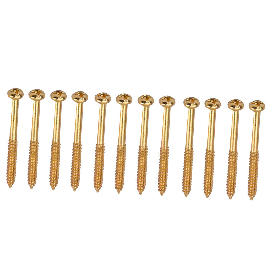 24 Pieces Bass Pickup Mounting Screws for PB JB Guitar Pickup Parts