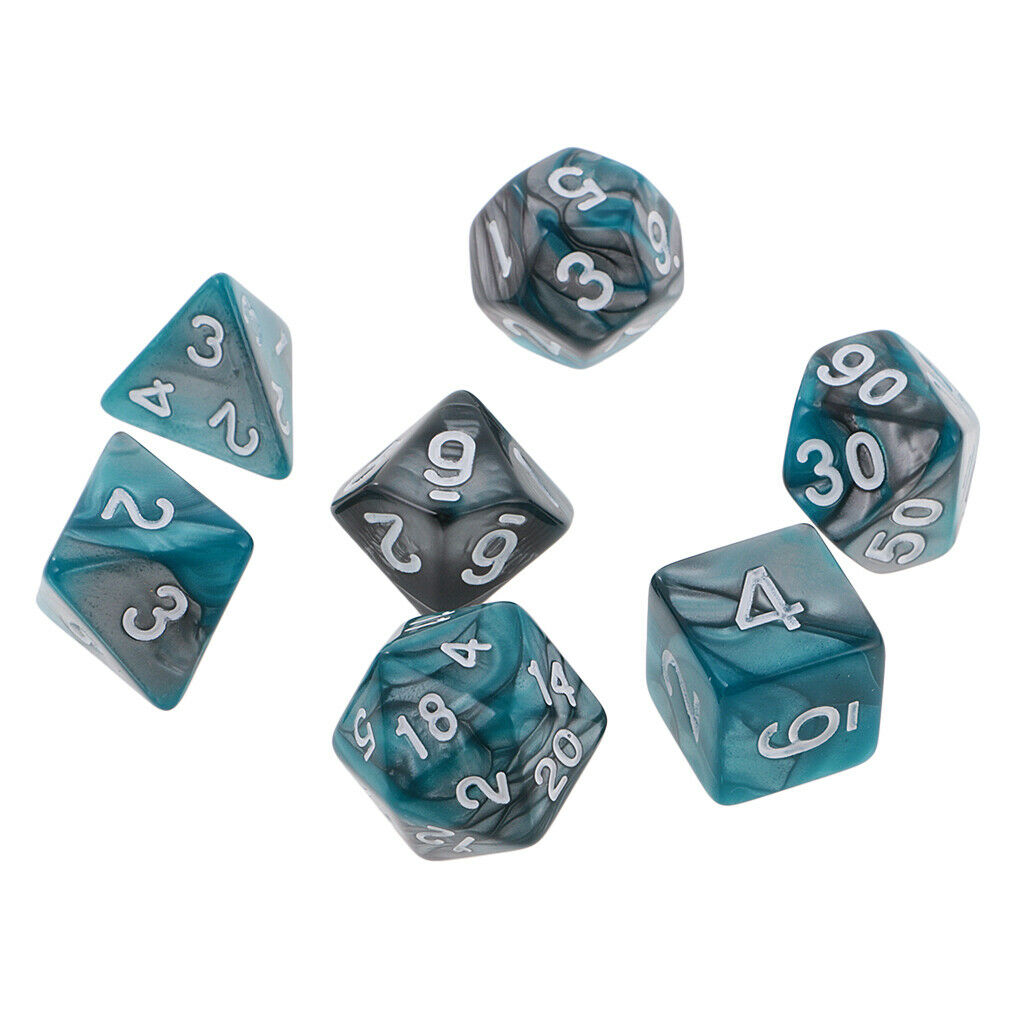28x Two Colors Polyhedral Dice for D&D DND RPG MTG Table Games Tabletop
