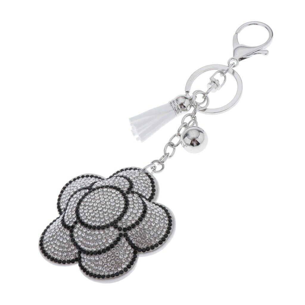 Crystal Flower Charm Key Chain Female Key Ring Crafts Ornaments Woman Gifts