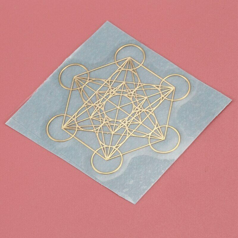 4Pcs / Set Neuf MÃ©tal Ã‰nergie DÃ©cor Autocollant Fleur de Vie L