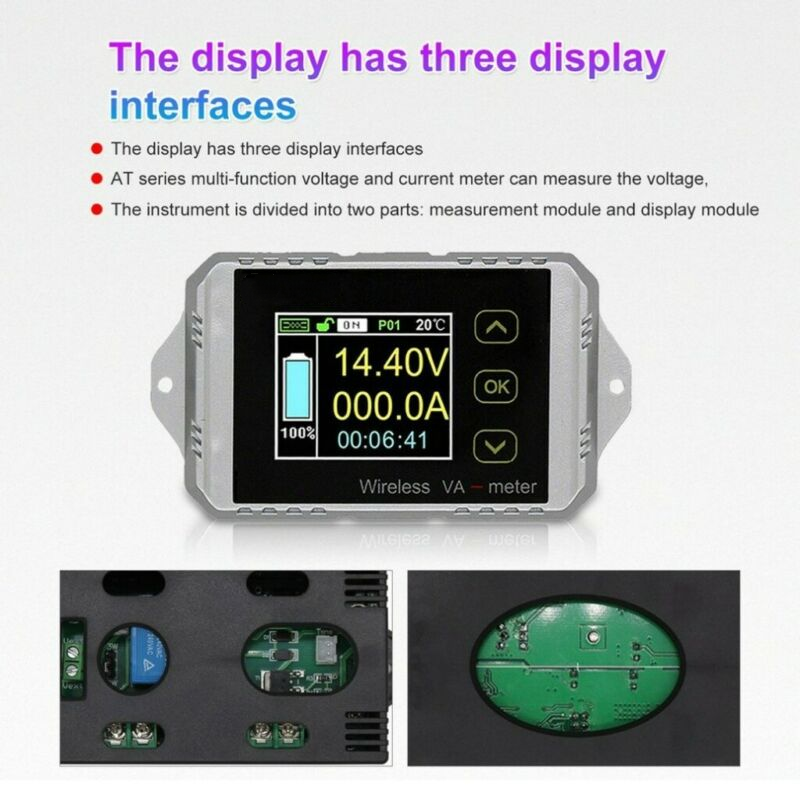 Vat1100 Car Battery Monitor Voltage Va Meter Watt Meter Coulomb 100V 100A