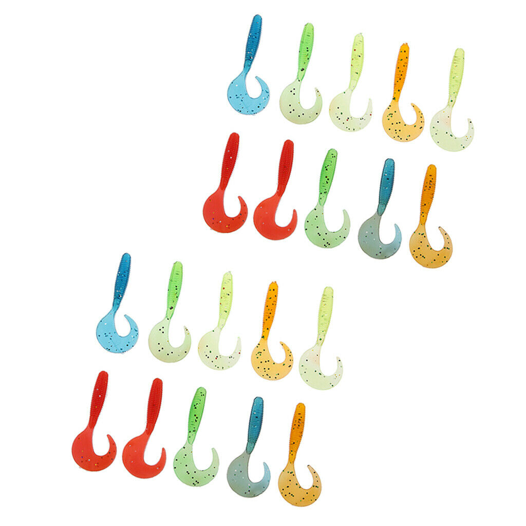 30 pieces maggot soft worm bait micro jig head tackle bait