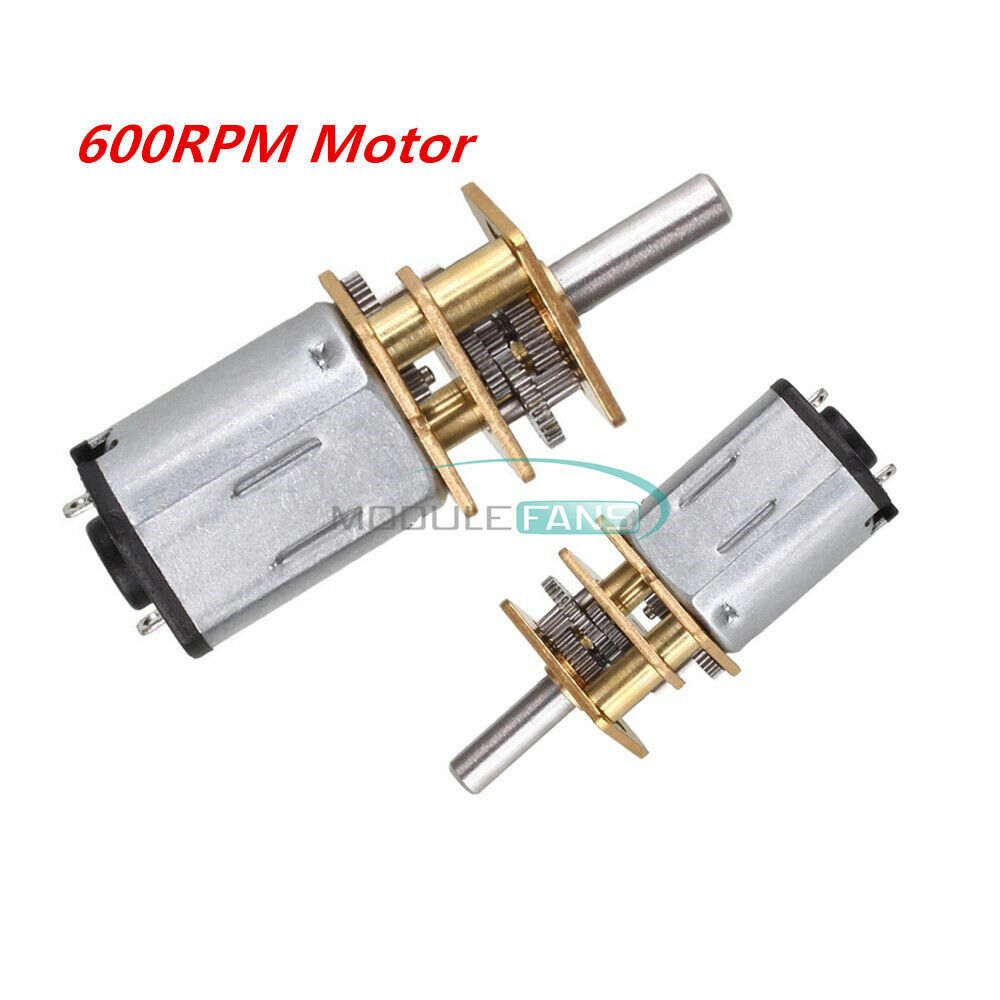 Micro Speed Reduction Gear Motor DC12V 600RPM Metal Gearbox Wheel Shaft