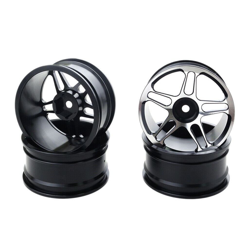 4pcs Aluminum Wheel Rims for HSP HPI Kyosho 1:10 On-Road RC Flat Racing Car