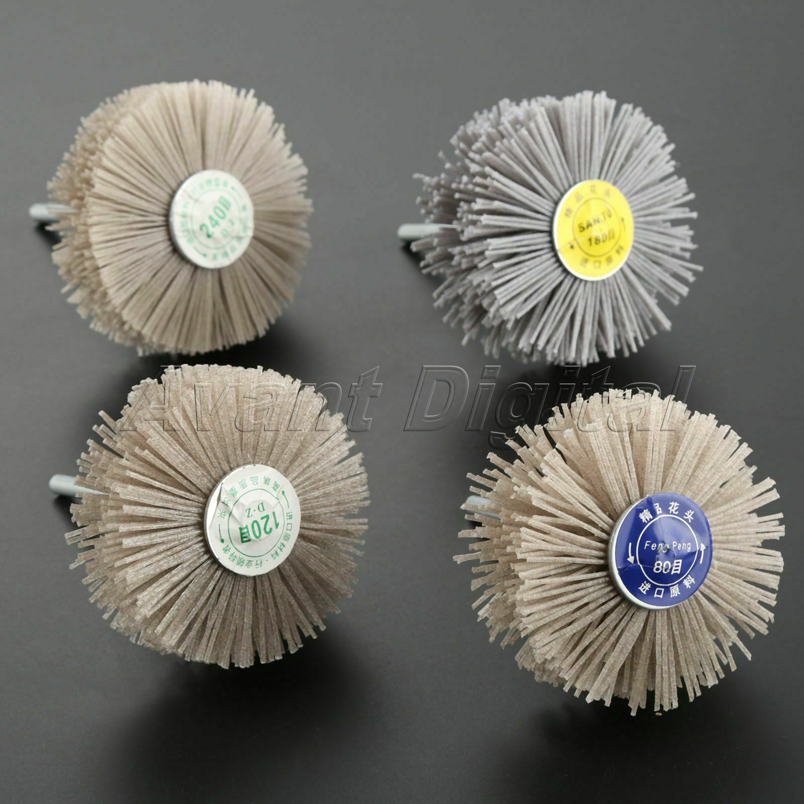 Grinding Wood Metal Stone Jewelry Polishing Wheel Brush Rotary Tool 80-240# Grit