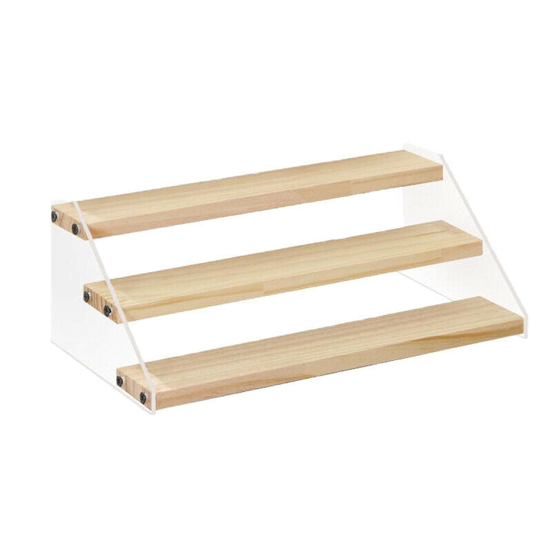 3-Tier Wooden Display Rack Counter Ladder Riser Stand Cupcake Holder Shelfs