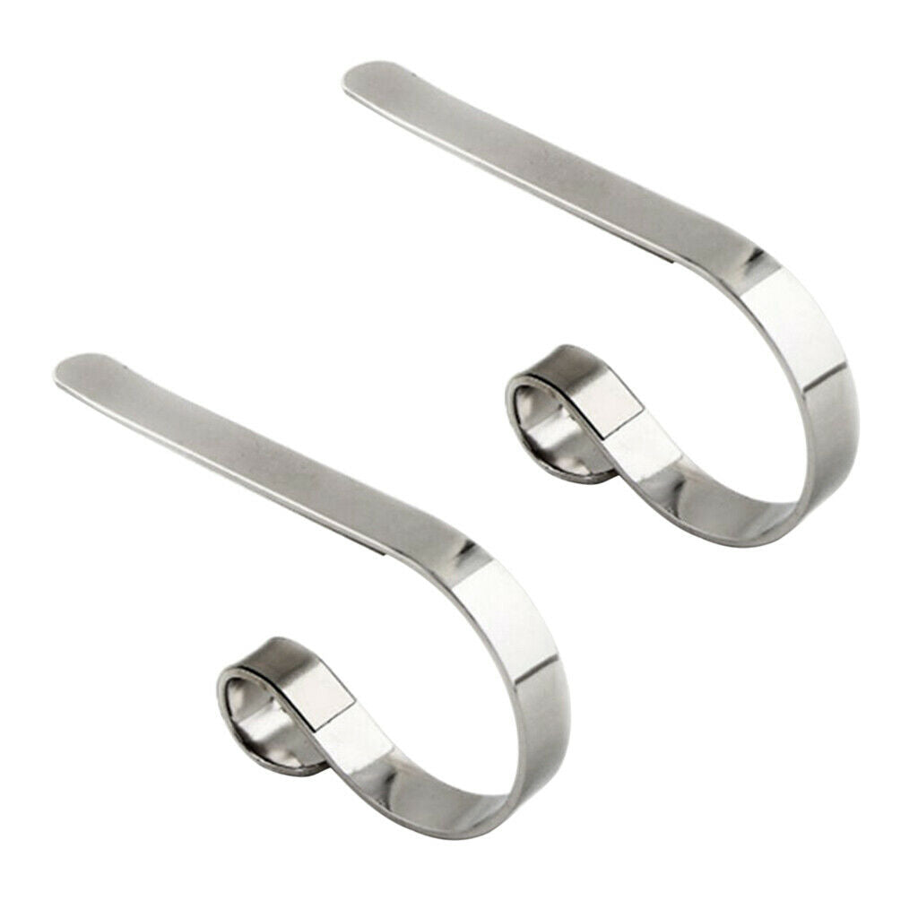 2pcs Christmas Stocking Iron Hook Non-Skid Metal Hanger Grip Party Supplies