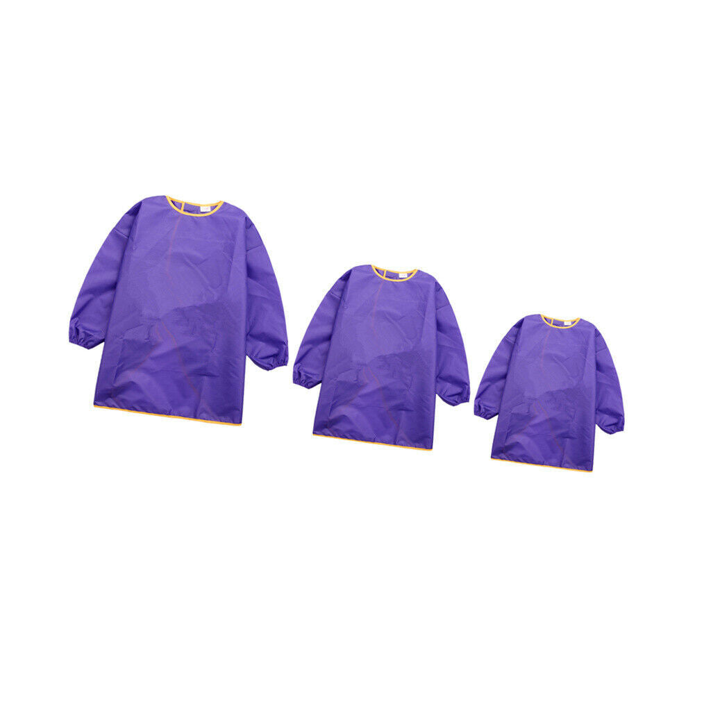 3x Painting Drawing Apron Children Kids Art Long Sleeve Smock Cooking
