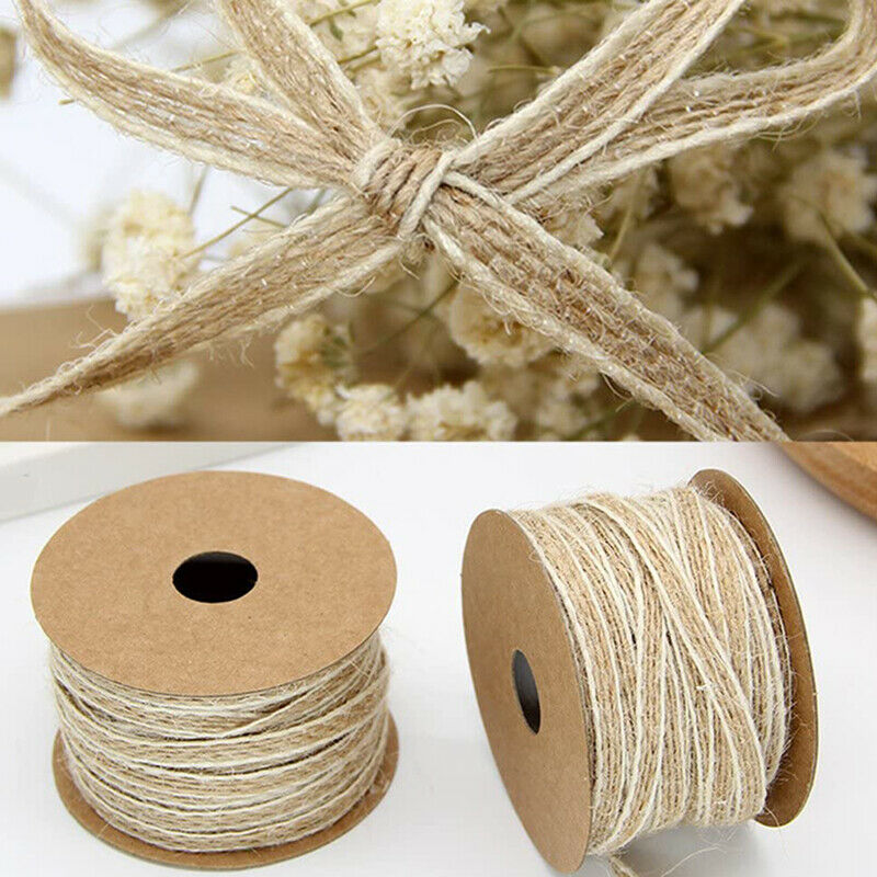 10M Natural Hemp Linen Cord Twisted Burlap Jute Twine Rope String Craft Decor HN