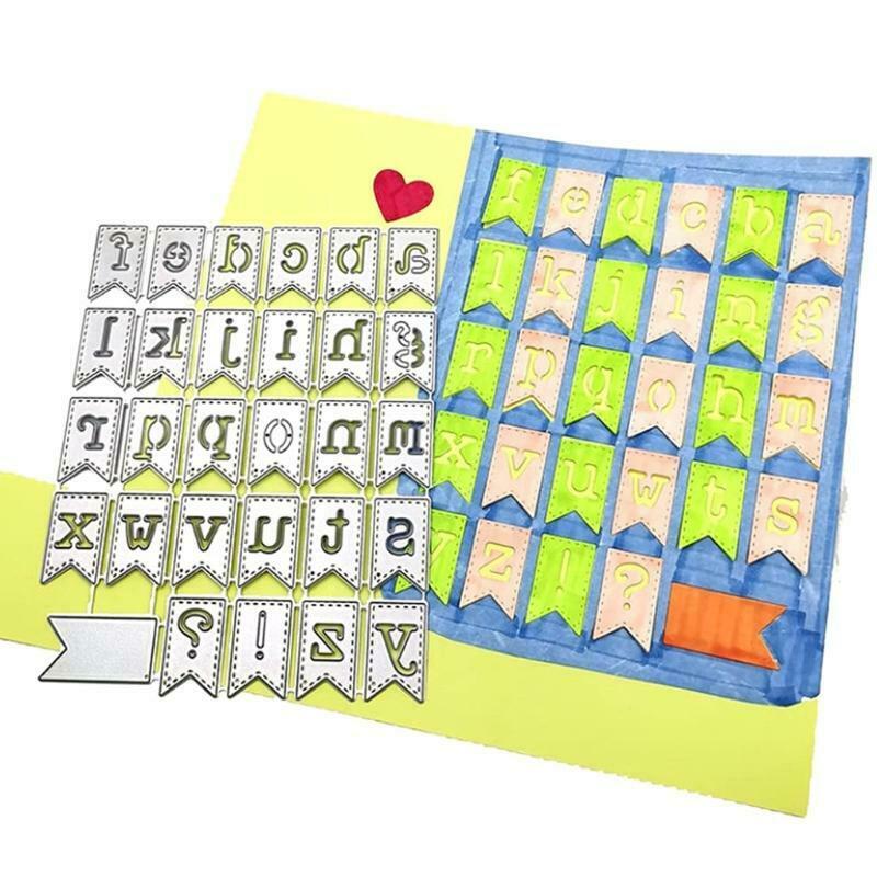 Alphabet Flags Metal Cutting Dies Stencil DIY Scrapbooking Album Paper Card Mold