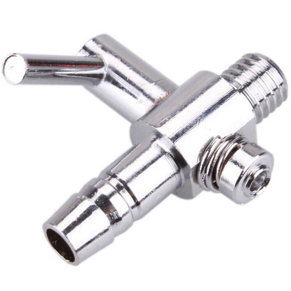 2x Thread Stainless Steel Aquarium Air Flow Distributor Lever Control Valves