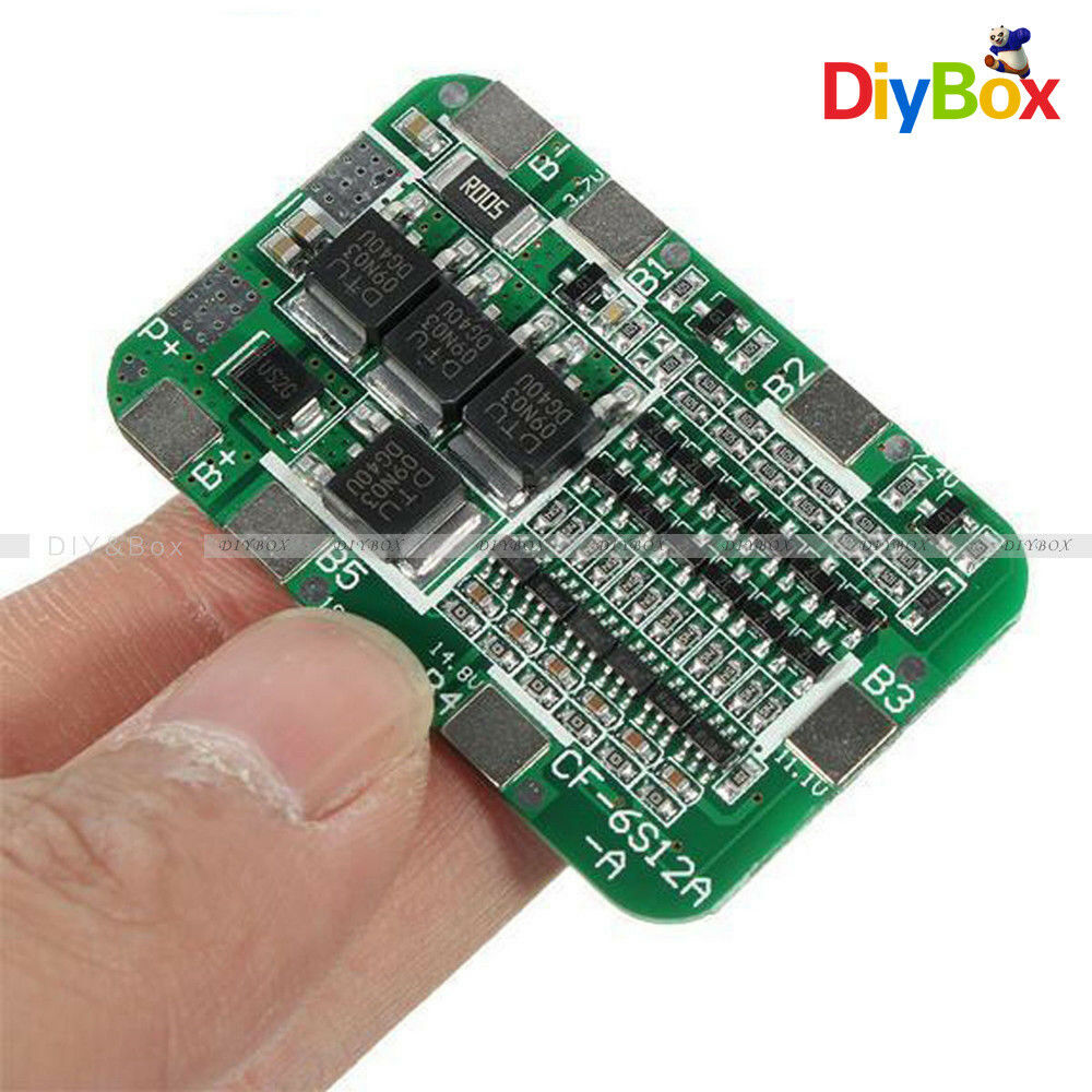 6S 15A Li-ion Lithium Battery Cells BMS Protection PCB Board For 6 Packs