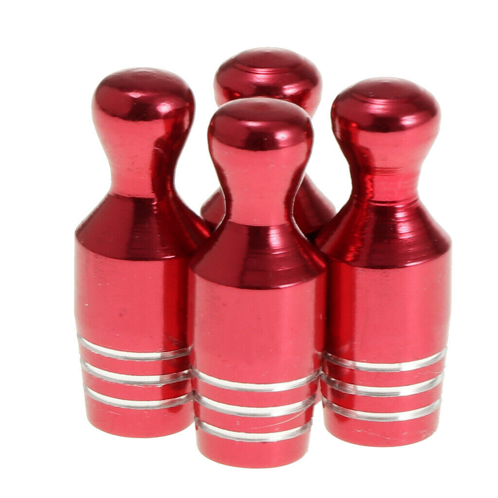 4x Bowling Type Style Universal Motor Car Wheel Tire Air Valve Stems   Dust