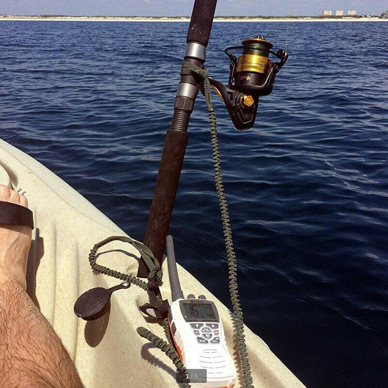 Kayak Canoe Paddle Rod Leash Safety Rope Carabiner Rowing Boats Accessories BDA