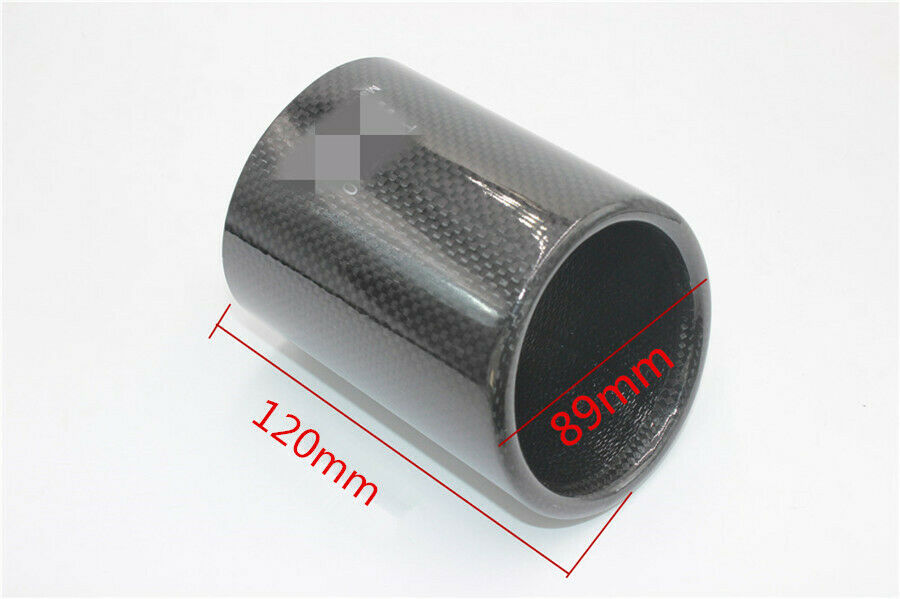 Universal 89mm Outlet Real Carbon Fiber Auto Car Exhaust Pipe Muffler Tip Cover