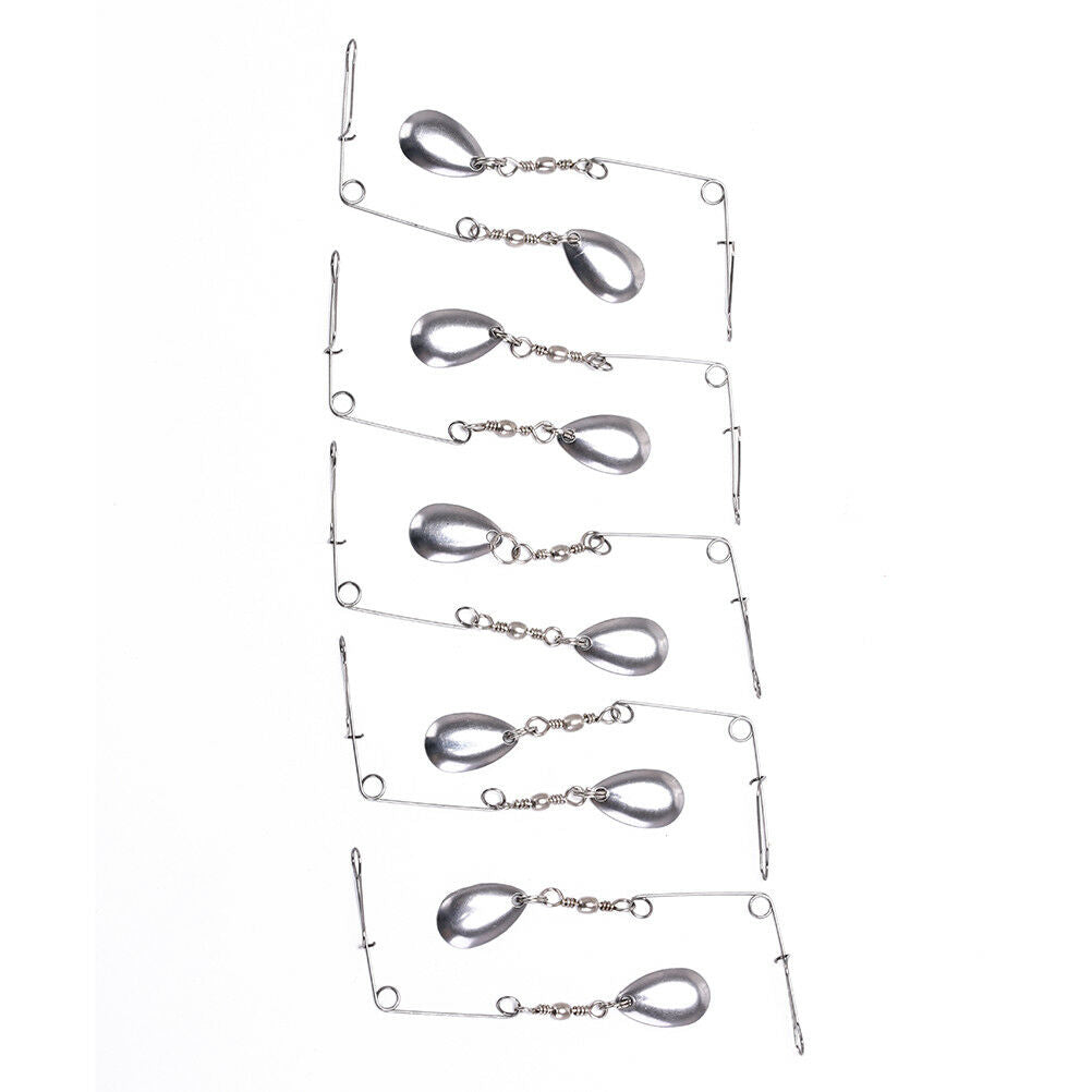 10Pcs x Steel Spinnerbait Rigs Spinners Spinner Blades Sequins Balance Bracke Xz