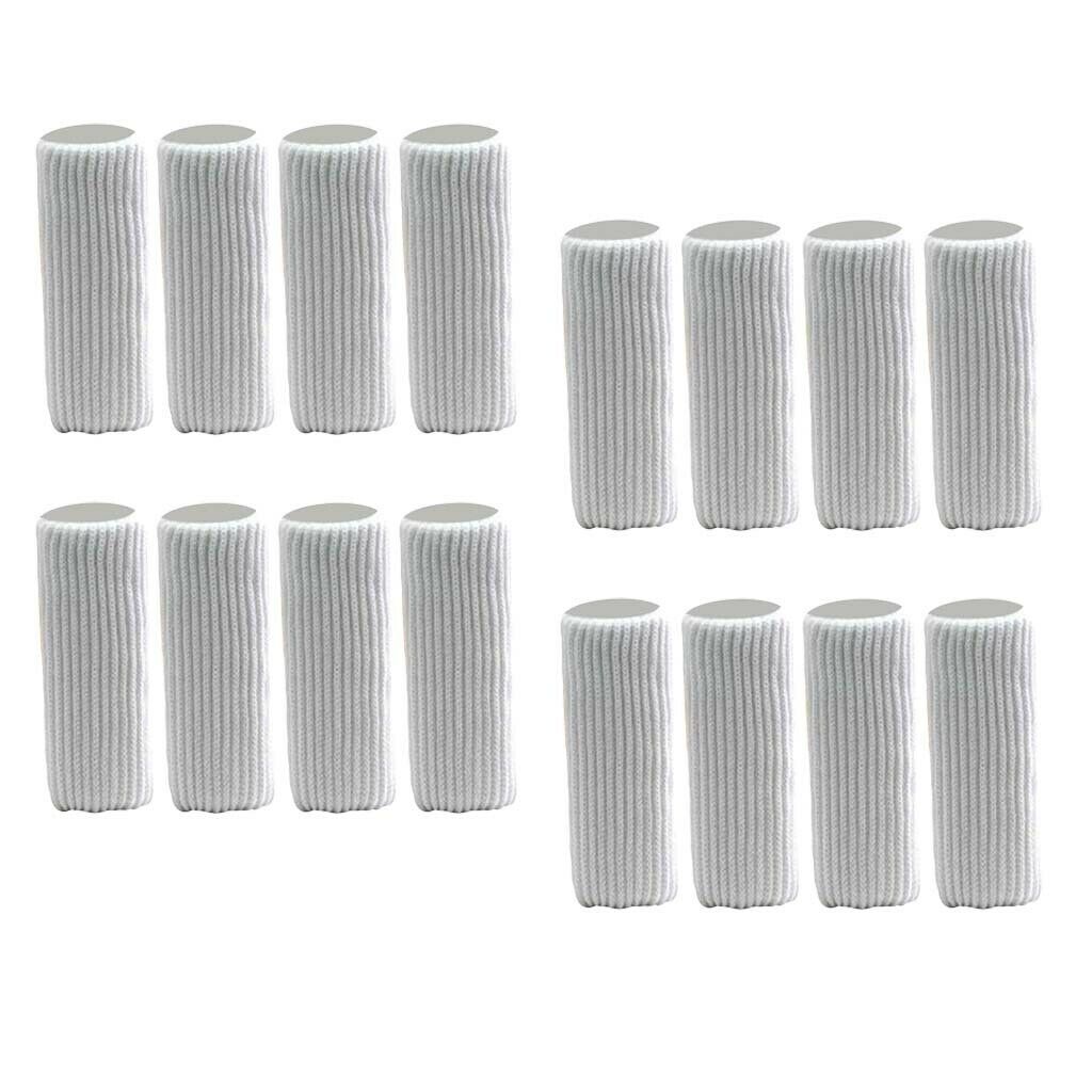 16x for Dia 9-18cm Elastic Furniture Sliders Knitted Chair Leg Socks -White