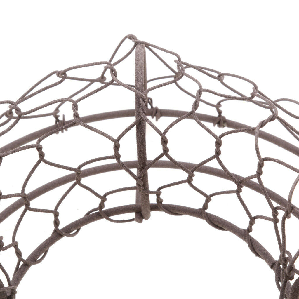 Rustic Iron  Frame Wire Wreath Succulent Pot Hanging Pot Metal Planter -21cm