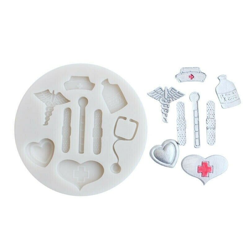 Mould Cake Mold Fondant Medical Nurse Doctor Silicone Topper Baking Decoration