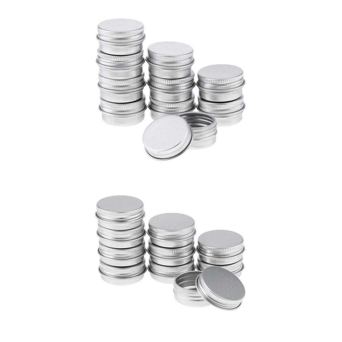 Aluminum Tin Jars,20 Packs 5g 15g Round Aluminum Tin Cans Screw Top Tins