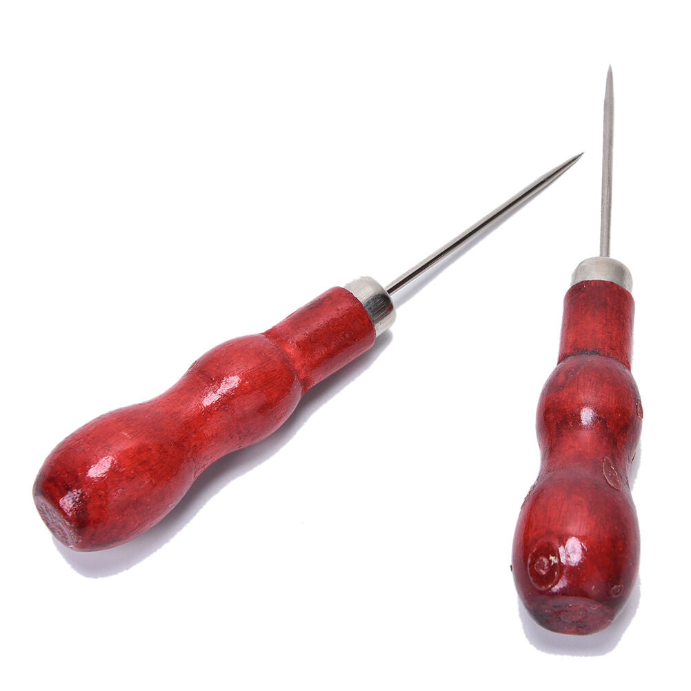 1X Leather Craft Cloth Maker Stitching Overstitch Awl Tool Pin Punching Ho.l8