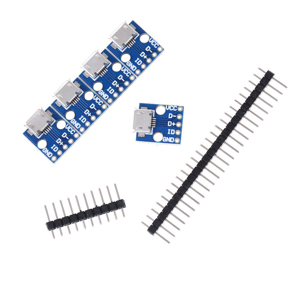 5Pcs Female Micro USB to DIP Adapter Converter 2.54mm PCB Breakout Boar.l8