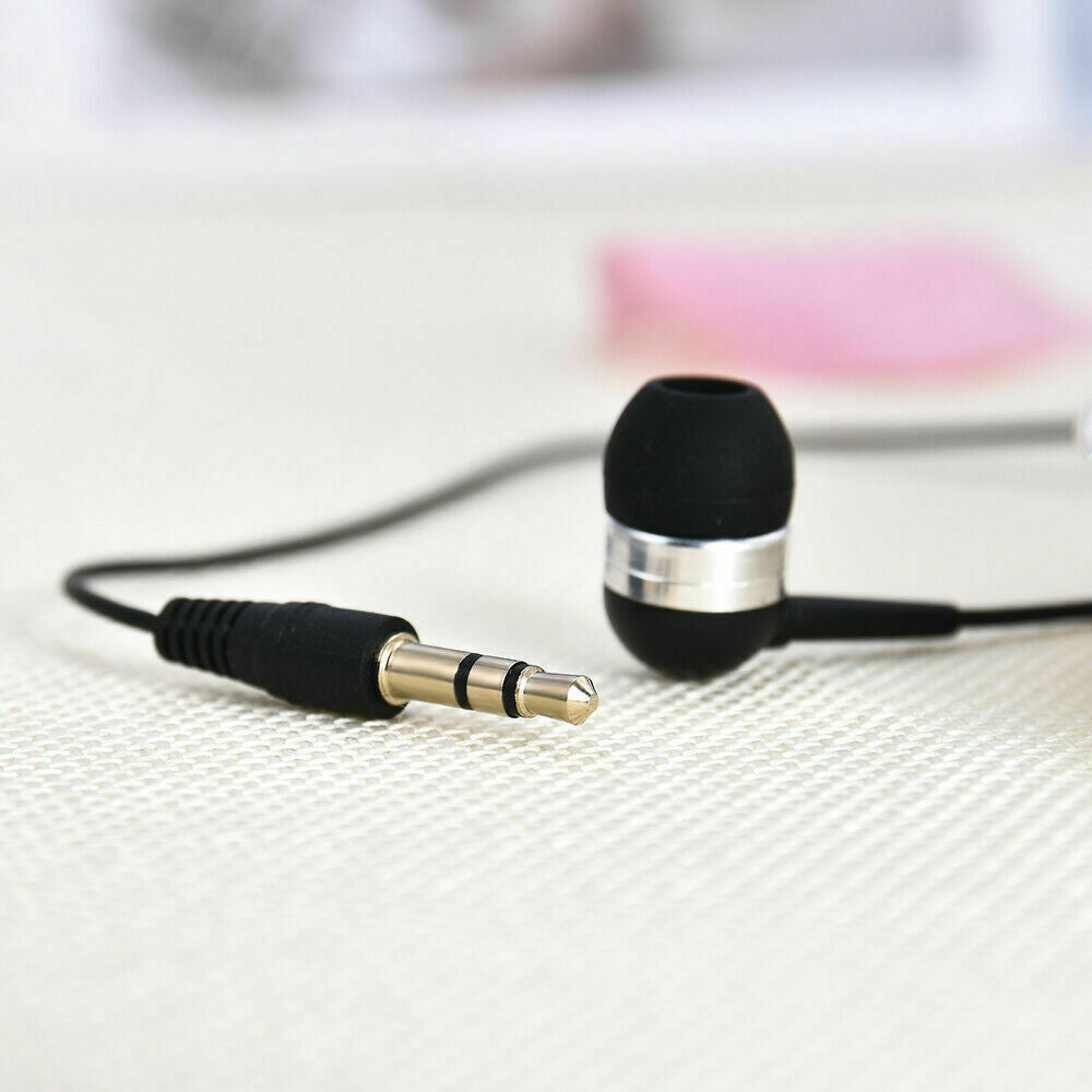 3.5mm Universal Single Side Headset In Ear Mono Wire Earbud Earphone Headphone ~