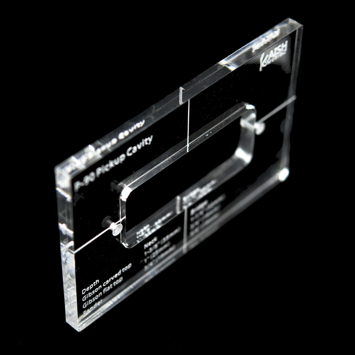Acrylic Pickup Routing Template Pickup Templates for P-90 Pickup Body Rout