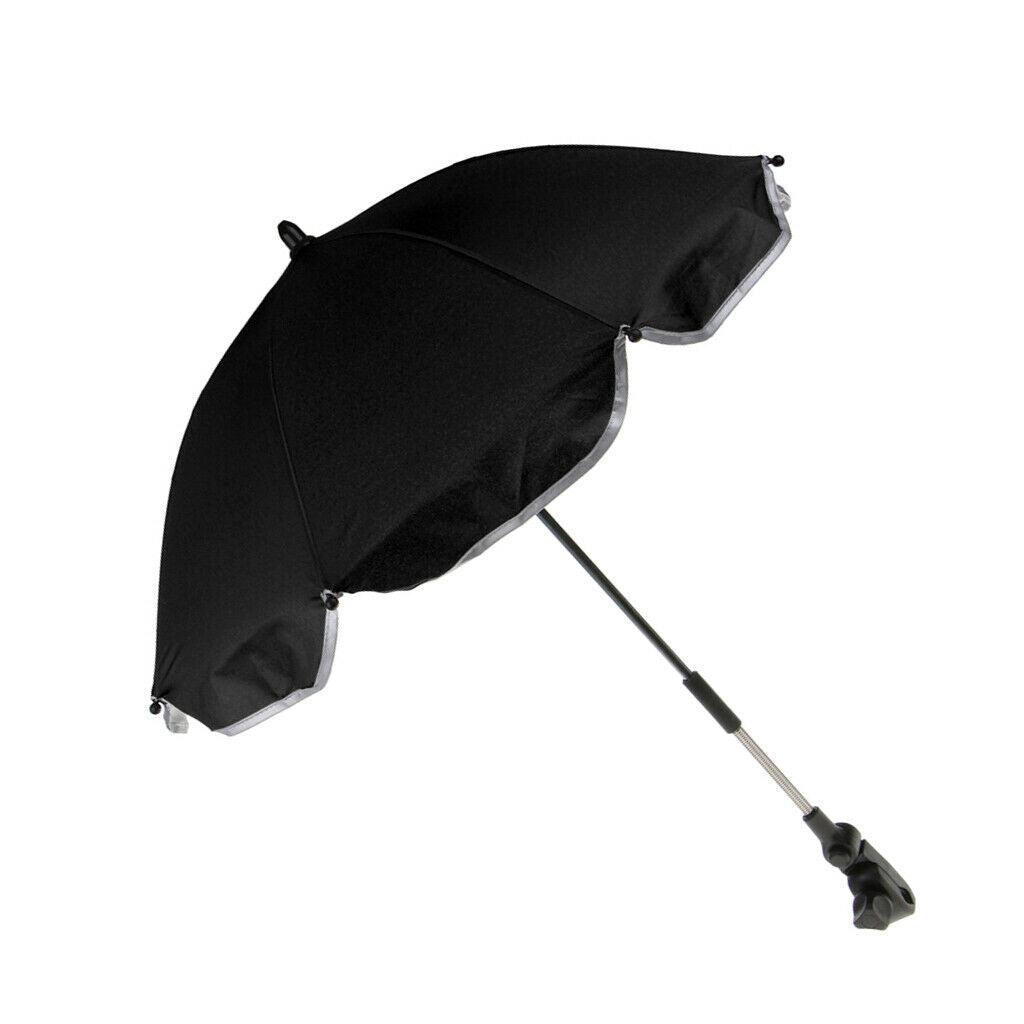 Kids Pram Buggy Foldable Childs Pushchair Shade Covers Sun Protection Black
