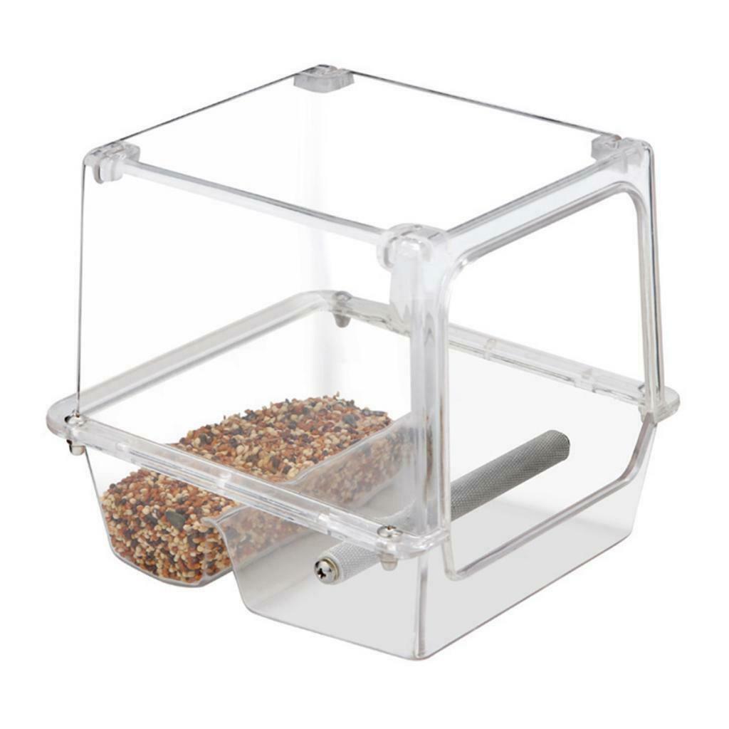 Pet Birds Feeder Food Water Feeding Box For Small Medium Large Birds Parrots