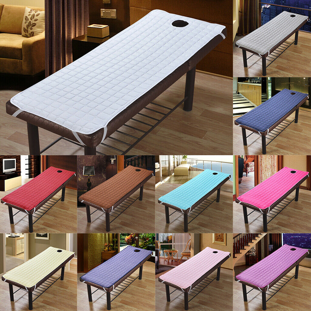2pcs Anti-slip Massage Table Mattress Cosmetic Bed Sheet Pad 185x70cm White