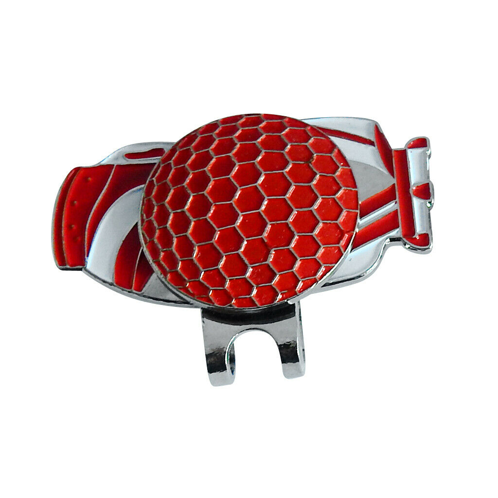 3Pcs Golf Bag Alloy Golf Ball Marker with  Hat Clip Golfer Gifts