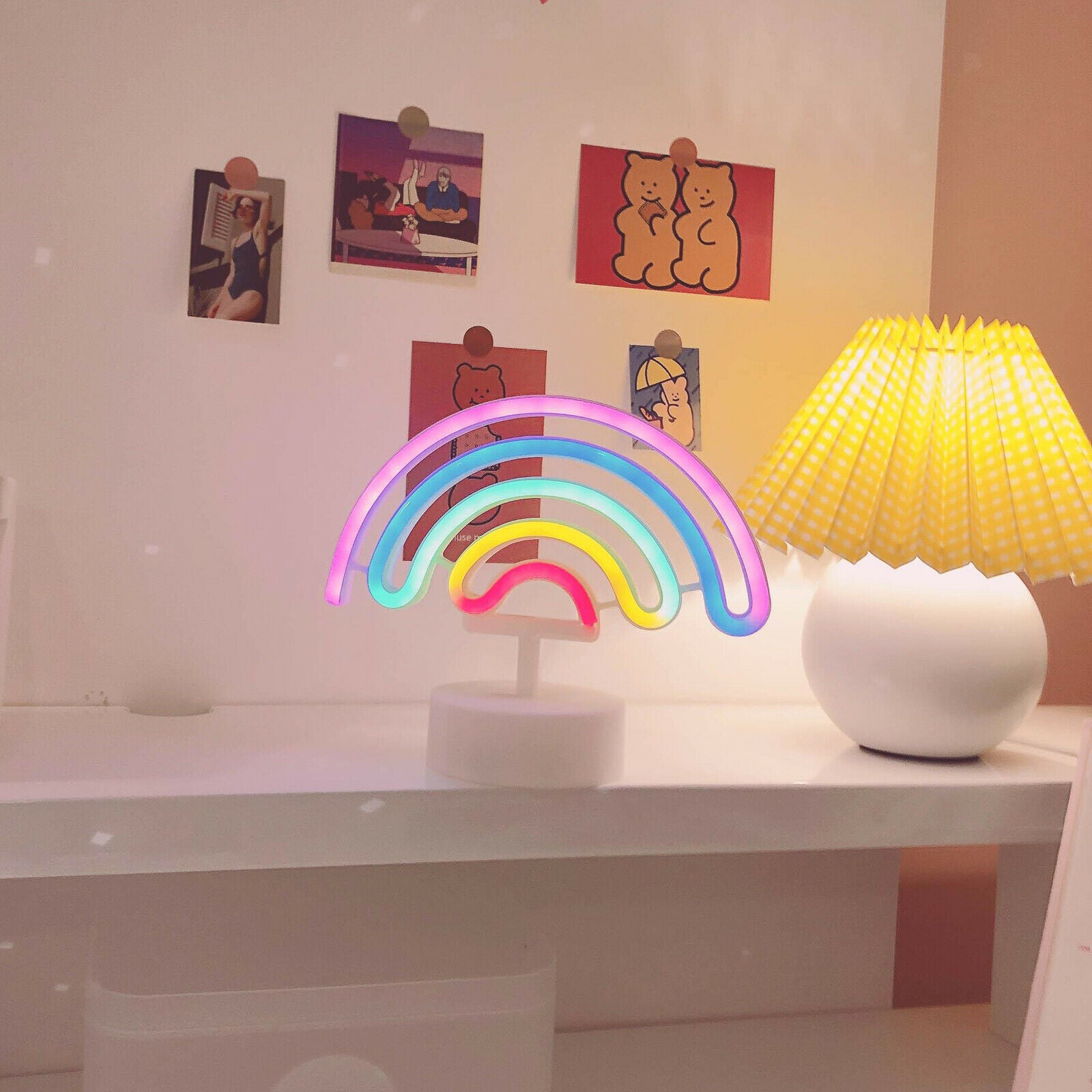 Neon Light Rainbow Home LED Kids Wedding Party Sign Romantic Atmosphere