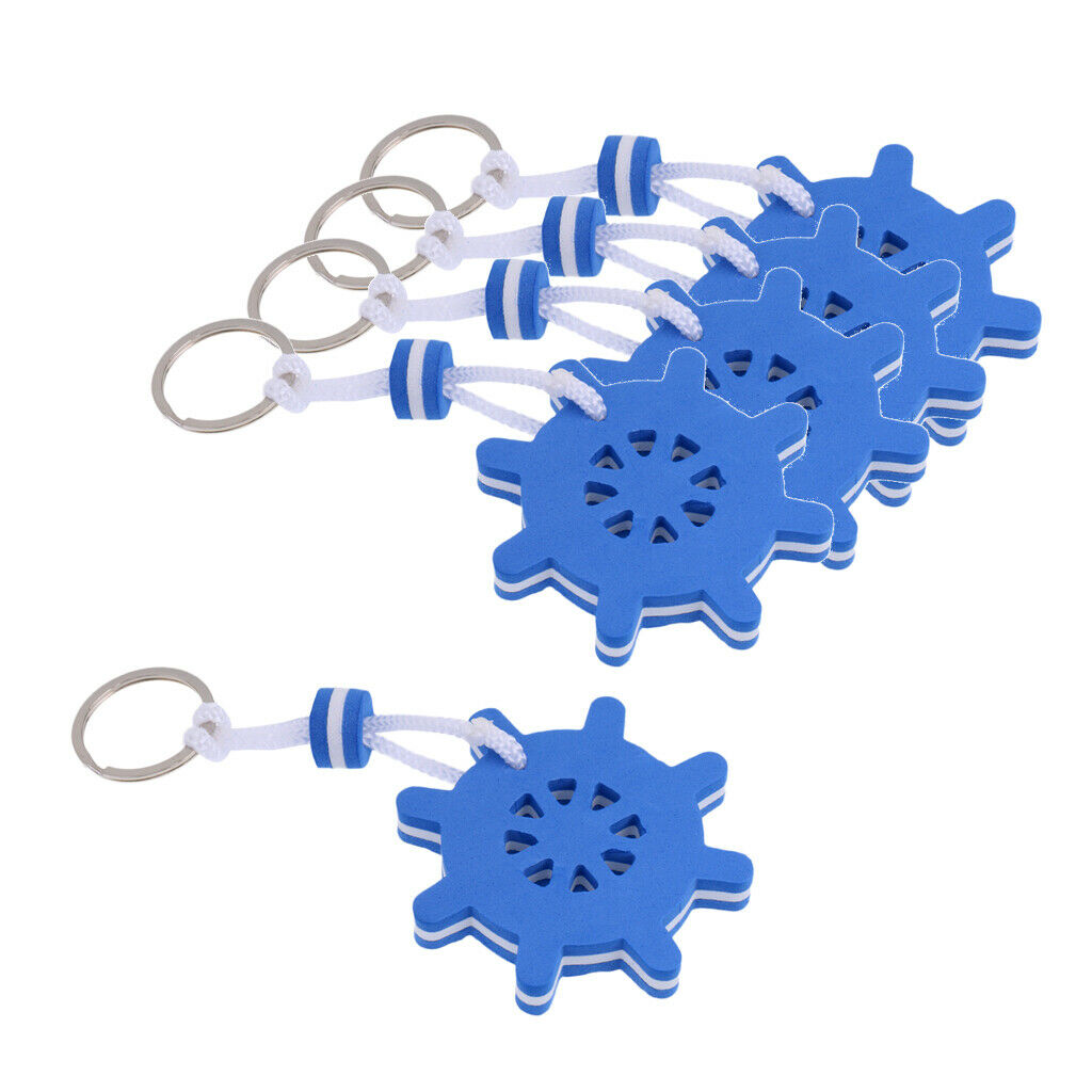5x Rafting Fisherman Floating Keychain Marine Keychain Helm Line
