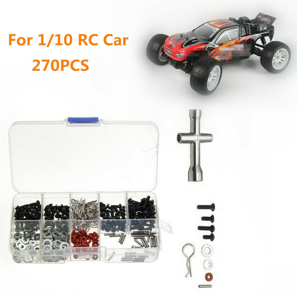 270PCS Special Repair Tool & Screws Box Set for 1/10 RC Car Variety of Sizes Kit