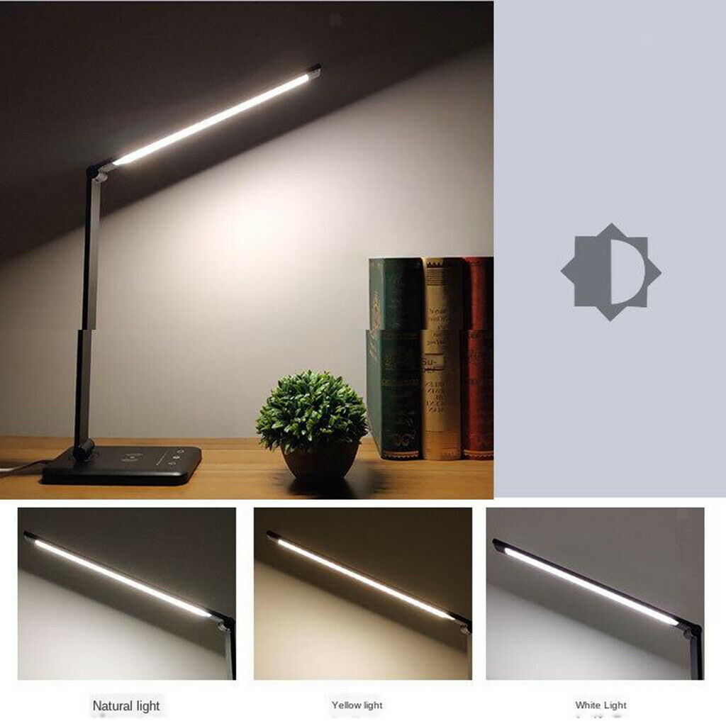 5V LED Table Lamp  Reading Bedside Lamp Universal Black-5 Gears