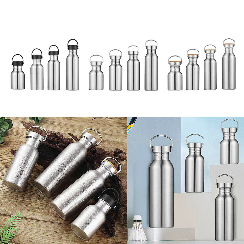 2X Stainless Steel Sports Water Bottle Cycling Hiking Flask 350ML