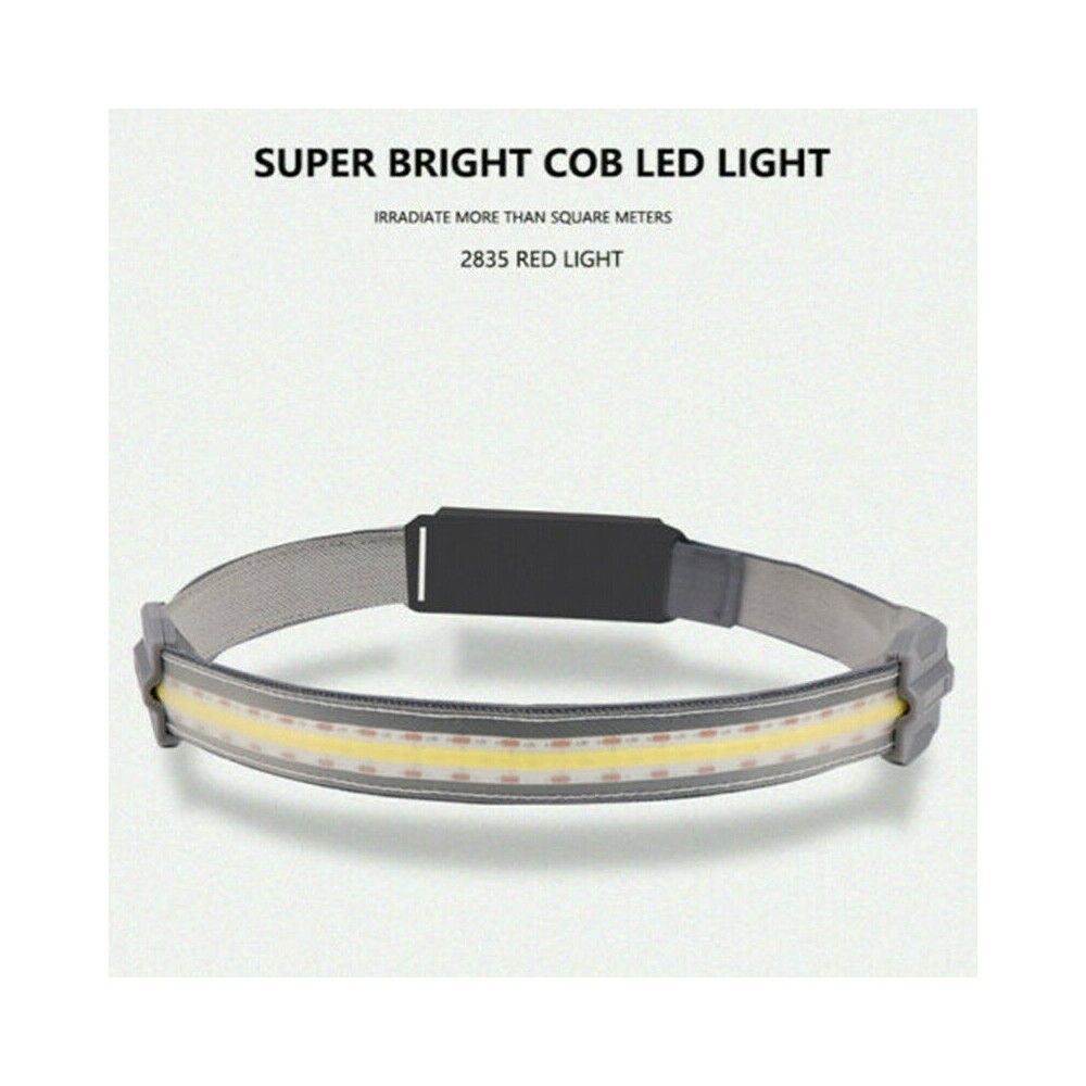 USB Rechargeable COB-LED Headlamp Headlight Lightweight Head Torch 3 Modes