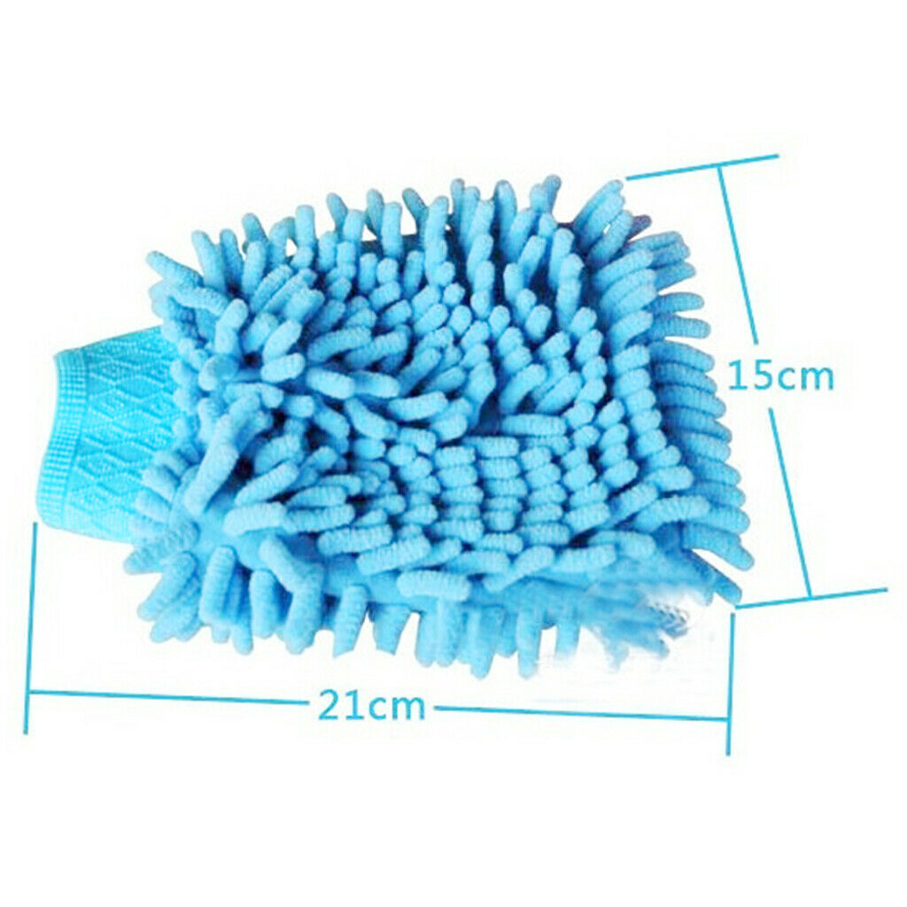 Microfiber Cleaning Mitten Double Sided Chenille Glove Cleaning Cloth Home