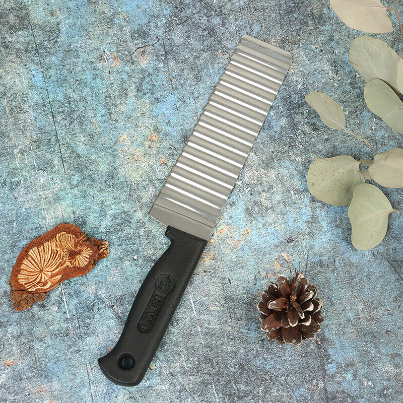 1Pcs Stainless Steel Potato Fruits Vegetable Cutter Kitchen tool Wave KnifeFCA