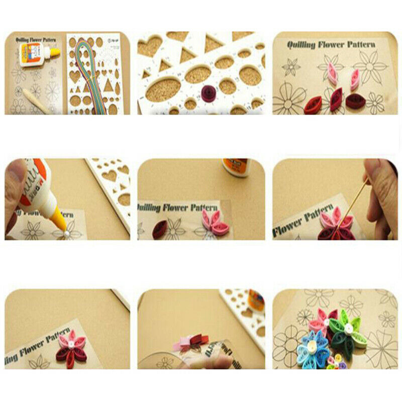 Flower Pattern Quilling Paper Template Mould Tools DIY Scrapbooking Paper.l8