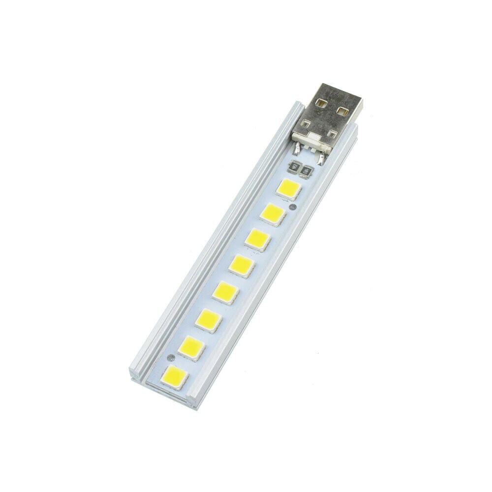 1.2W Mobile Power 5V Highlight USB Lamp 8-Beads SMD LG 5152 LED Warm White Color