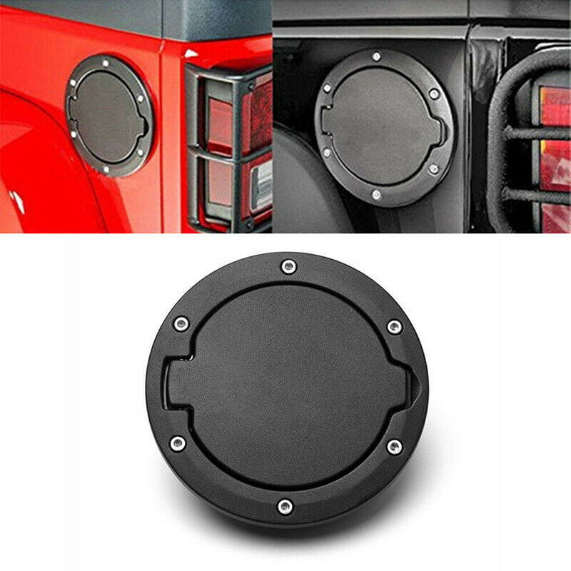 Fuel Filler Door Cover Gas Tank Cap For 07-18 Wrangler JK Unlimited DecorationDD