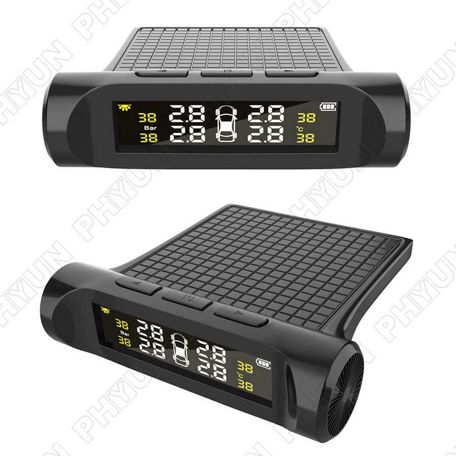 Battery Digital LCD Car TPMS Tire Pressure Monitoring System +4 External Sensors
