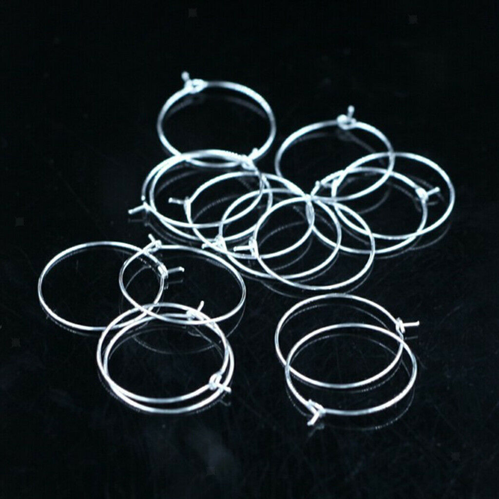 300 Pieces 30x25mm Round Hoops Rings for DIY Craft Making Wedding Festival