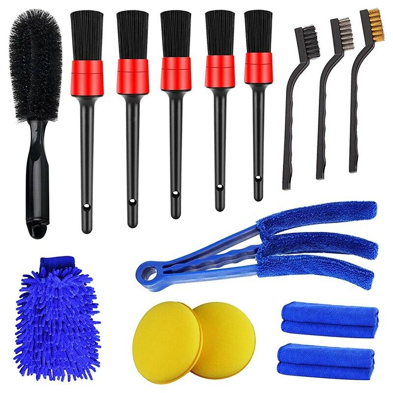 15 PCS Car Detailing Brush Set,Car Interior Cleaning Kit Includes Detail BruK8M5