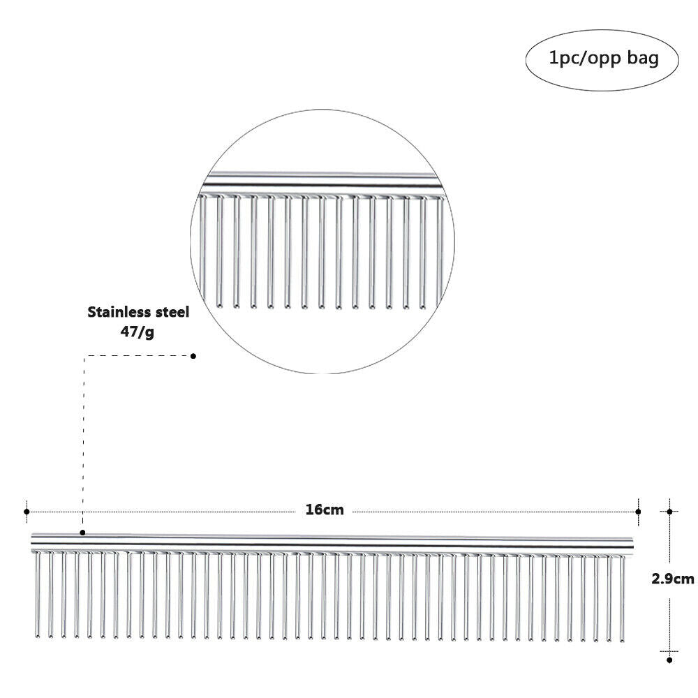 Hair Comb Hair Brush Shedding Flea For Cat Dog Trimmer Grooming Pet Metal Teeth