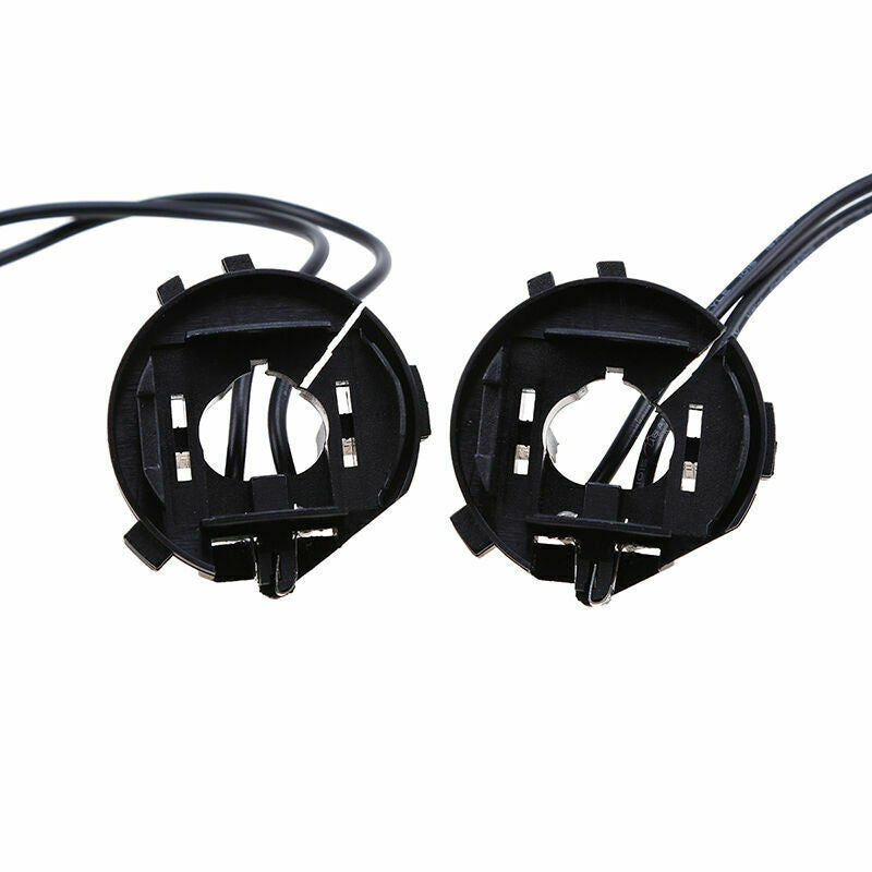 Pair LED Xenon H7 Headlight Lamp Bulb Base Holders Adapters For VW Golf MK7