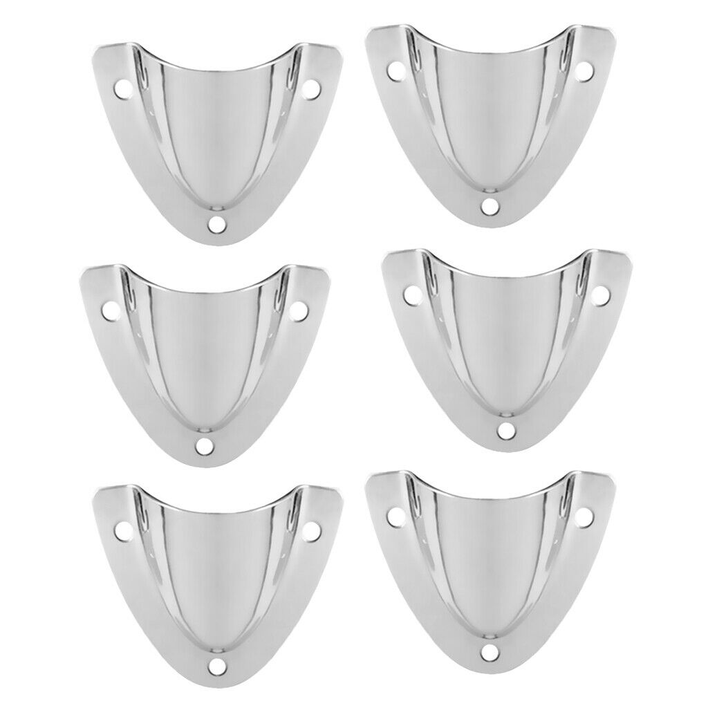 6pcs 316 Stainless Steel Large Clam Shell Vent Wire Cable Cover For Boat